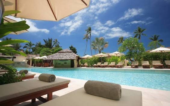 Resort pool and deck